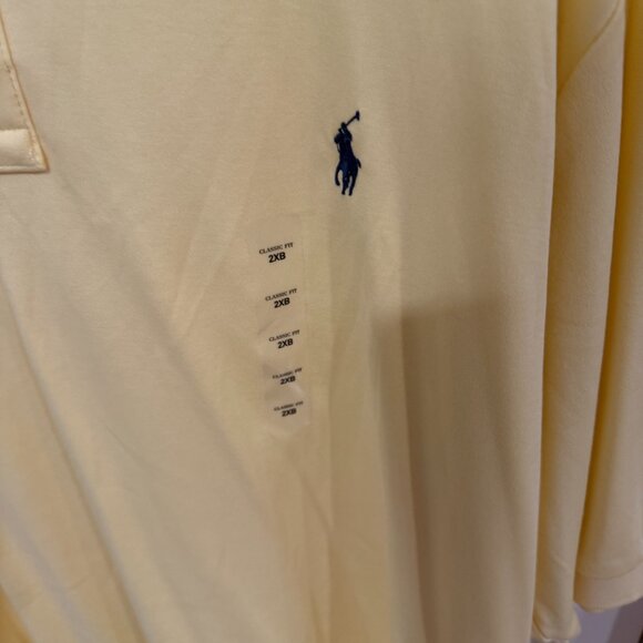 NWT Polo Ralph Lauren Men's Big & Tall Classic-Fit Mesh Polo Wicket Yellow 2XB - Picture 2 of 10